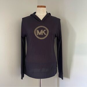 Michael Kors Navy Blue knit hooded top Size medium